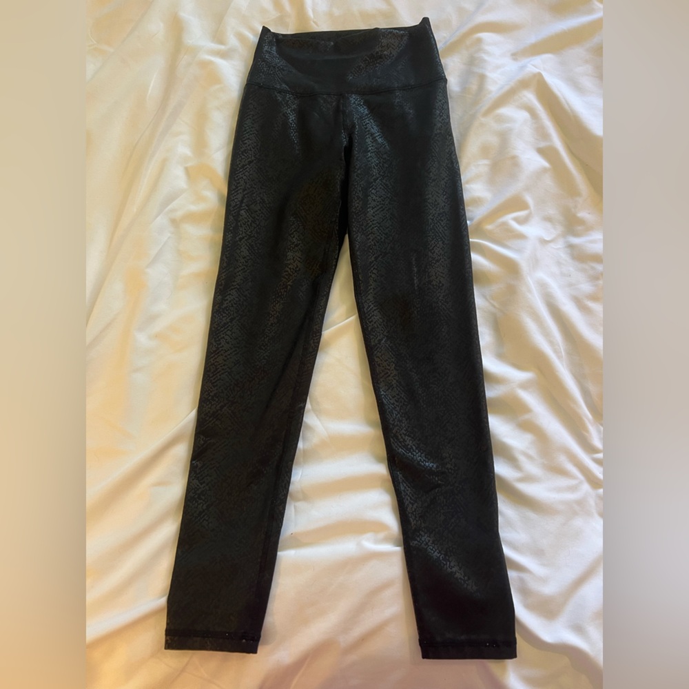 Aerie Black Textured Leggings